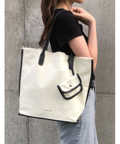 セール ポーチ付き キャンバスa4トート トートバッグ Monica モニカ のファッション通販 Zozotown