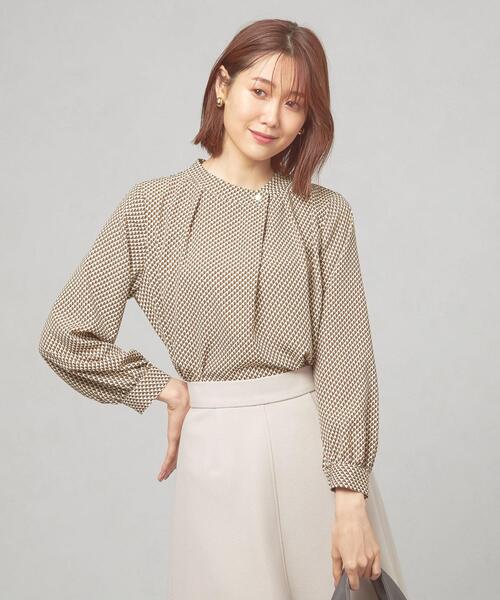 THE STATION STORE（ザ ステーション ストア）の「＜closet story（クローゼットストーリー）＞ハイネック キカ ブラウス（シャツ/ブラウス・レディース・ホワイト/ブラック/オレンジ・FREE）」の2枚目の写真