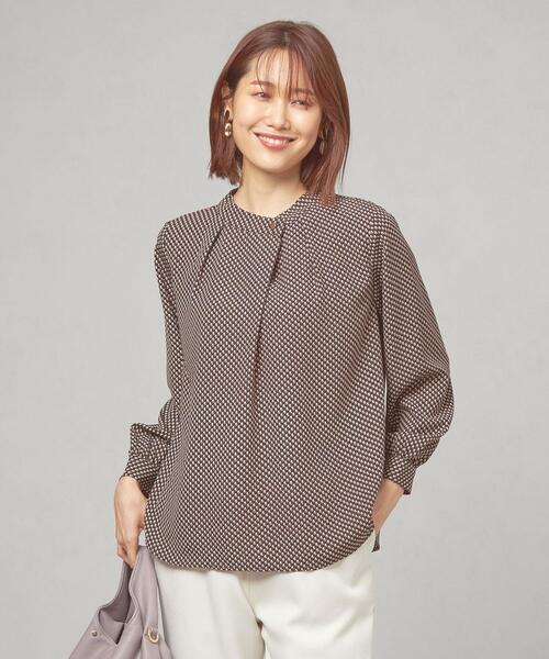 THE STATION STORE（ザ ステーション ストア）の「＜closet story（クローゼットストーリー）＞ハイネック キカ ブラウス（シャツ/ブラウス・レディース・ホワイト/ブラック/オレンジ・FREE）」の3枚目の写真