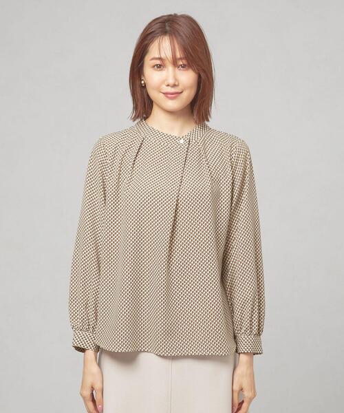 THE STATION STORE（ザ ステーション ストア）の「＜closet story（クローゼットストーリー）＞ハイネック キカ ブラウス（シャツ/ブラウス・レディース・ホワイト/ブラック/オレンジ・FREE）」の4枚目の写真