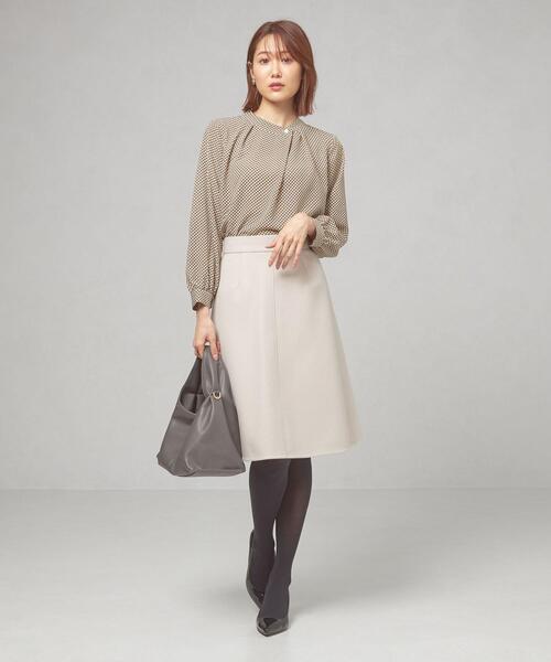 THE STATION STORE（ザ ステーション ストア）の「＜closet story（クローゼットストーリー）＞ハイネック キカ ブラウス（シャツ/ブラウス・レディース・ホワイト/ブラック/オレンジ・FREE）」の10枚目の写真