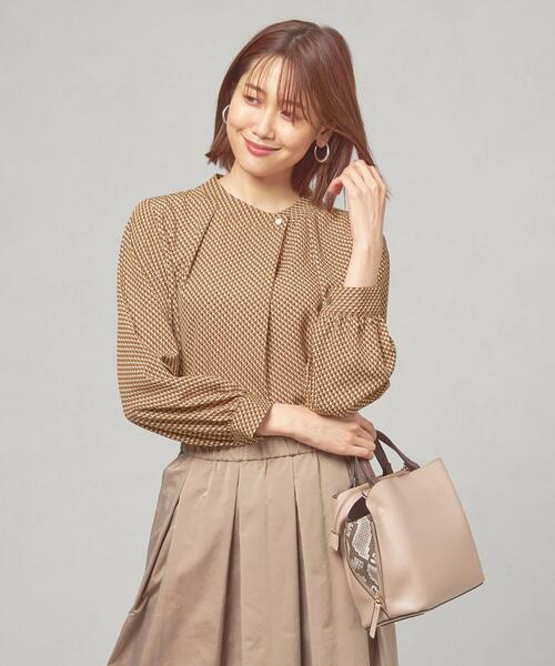 THE STATION STORE（ザ ステーション ストア）の「＜closet story（クローゼットストーリー）＞ハイネック キカ ブラウス（シャツ/ブラウス・レディース・ホワイト/ブラック/オレンジ・FREE）」の13枚目の写真