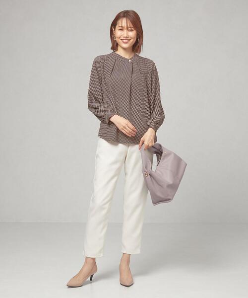 THE STATION STORE（ザ ステーション ストア）の「＜closet story（クローゼットストーリー）＞ハイネック キカ ブラウス（シャツ/ブラウス・レディース・ホワイト/ブラック/オレンジ・FREE）」の17枚目の写真