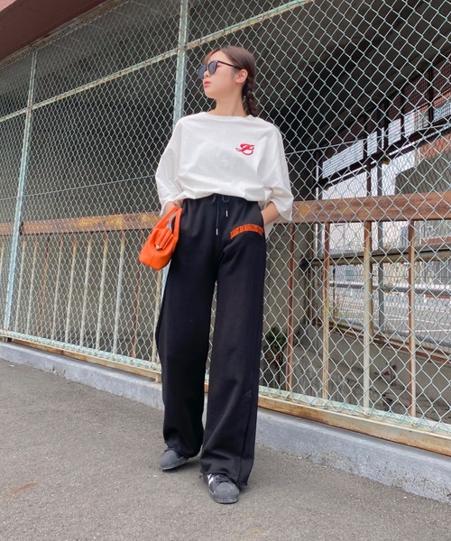 SHAGGIE（シャギー）の「LOOK IN AMAZEMENTサイドスナップ裏毛スウェットパンツ（スウェットパンツ・レディース・ホワイト/ライトブルー/ブラック/グレー・SMALL/MEDIUM/LARGE）」の5枚目の写真