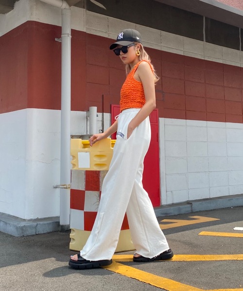 SHAGGIE（シャギー）の「LOOK IN AMAZEMENTサイドスナップ裏毛スウェットパンツ（スウェットパンツ・レディース・ホワイト/ライトブルー/ブラック/グレー・SMALL/MEDIUM/LARGE）」の13枚目の写真