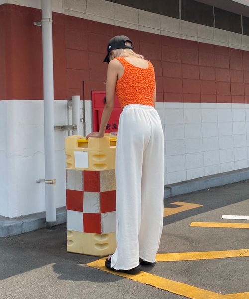 SHAGGIE（シャギー）の「LOOK IN AMAZEMENTサイドスナップ裏毛スウェットパンツ（スウェットパンツ・レディース・ホワイト/ライトブルー/ブラック/グレー・SMALL/MEDIUM/LARGE）」の14枚目の写真