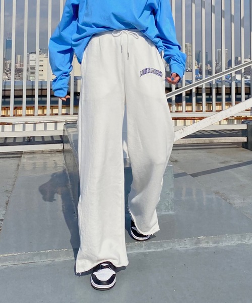 SHAGGIE（シャギー）の「LOOK IN AMAZEMENTサイドスナップ裏毛スウェットパンツ（スウェットパンツ・レディース・ホワイト/ライトブルー/ブラック/グレー・SMALL/MEDIUM/LARGE）」の18枚目の写真