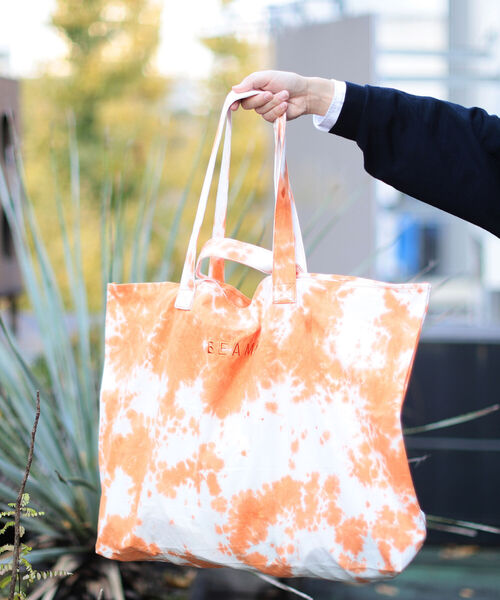 bpr BEAMS（ビーピーアール ビームス ）の「BEAMS / タイダイ 2WAY マーケット トートバッグ（トートバッグ・メンズ・グレー/ピンク/イエロー/オレンジ/ブルー・ONE SIZE）」の11枚目の写真