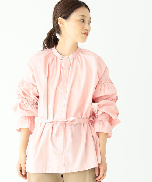 BEAMS BOY(ビームスボーイ)の「BEAMS BOY / コットン ブロード ギャザー スモック(シャツ/ブラウス・レディース・ナチュラル/レッド系その他2・ONE SIZE)」の7枚目の写真