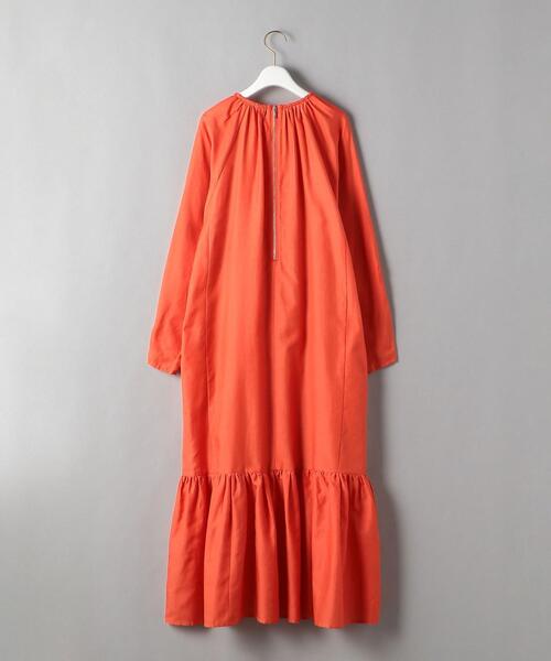 BEAUTY&YOUTH UNITED ARROWS（ビューティーアンドユースユナイテッドアローズ）の「BY　ティアードフレア ワンピース -ウォッシャブル-（ワンピース・レディース・ブラック/オレンジ・FREE）」の4枚目の写真