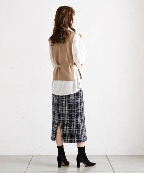 prose verse（プロズヴェール）の「【セットアイテム】ニットベスト×袖ボリュームブラウス（ベスト・レディース・ブラック/グレー/ベージュ・FREE）」の20枚目の写真