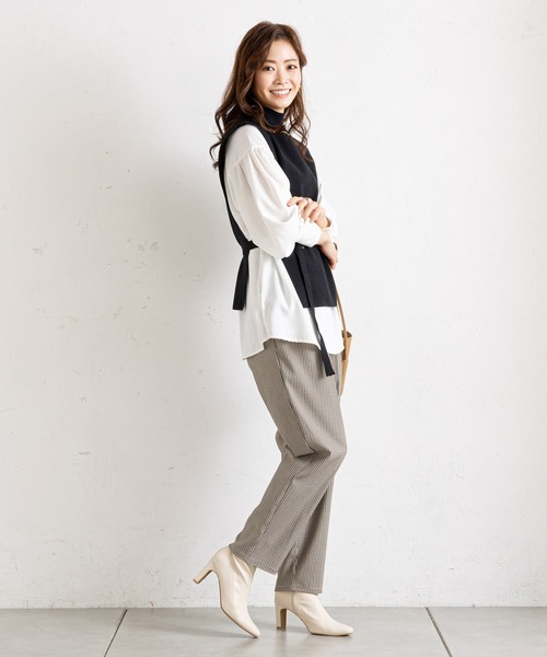 prose verse（プロズヴェール）の「【セットアイテム】ニットベスト×袖ボリュームブラウス（ベスト・レディース・ブラック/グレー/ベージュ・FREE）」の11枚目の写真