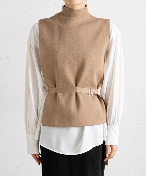 prose verse（プロズヴェール）の「【セットアイテム】ニットベスト×袖ボリュームブラウス（ベスト・レディース・ブラック/グレー/ベージュ・FREE）」の22枚目の写真