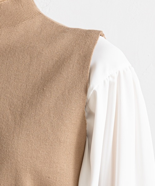 prose verse（プロズヴェール）の「【セットアイテム】ニットベスト×袖ボリュームブラウス（ベスト・レディース・ブラック/グレー/ベージュ・FREE）」の17枚目の写真