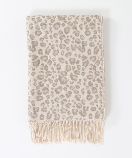 ikka（イッカ）の「レオパード柄マフラー（マフラー・レディース・ブラウン/グレー/サーモンピンク・FREE）」の5枚目の写真