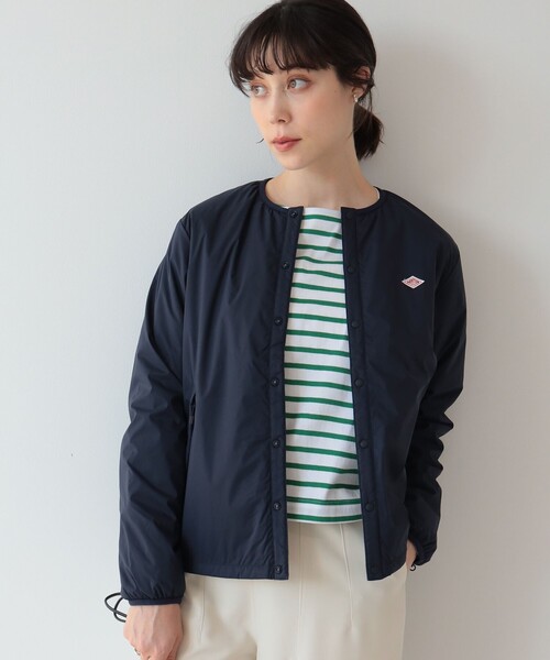 Ray BEAMS（レイビームス）の「DANTON / インサレーション ジャケット（ノーカラージャケット・レディース・ネイビー/オフホワイト/アイボリー・S/M）」の20枚目の写真