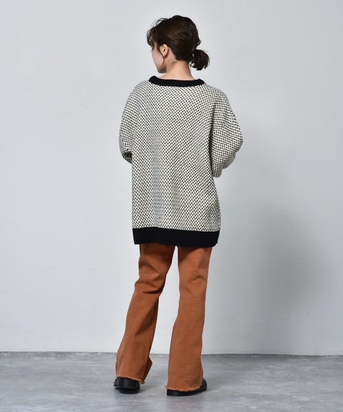 RETRO GIRL（レトロガール）の「柄アソートニット（ニット/セーター・レディース・オフホワイト/ホワイト系その他/ブルー系その他/オレンジ系その他・FREE）」の8枚目の写真