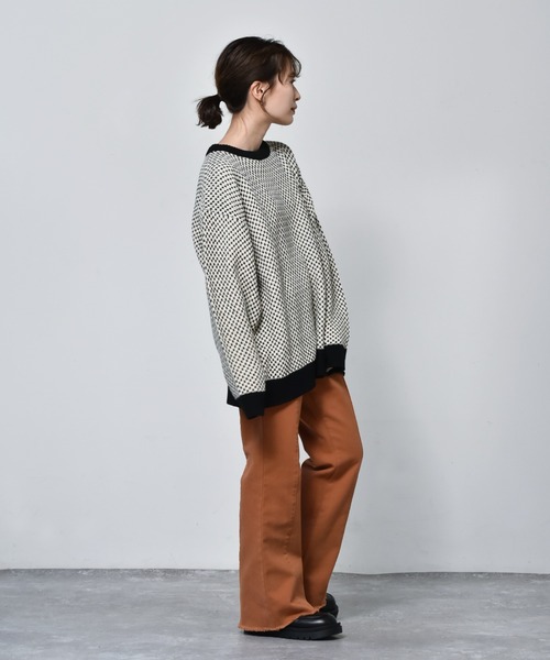 RETRO GIRL（レトロガール）の「柄アソートニット（ニット/セーター・レディース・オフホワイト/ホワイト系その他/ブルー系その他/オレンジ系その他・FREE）」の9枚目の写真