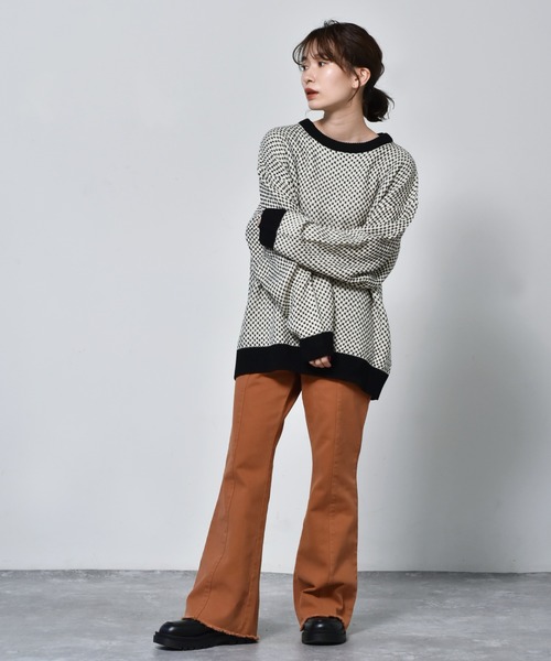 RETRO GIRL（レトロガール）の「柄アソートニット（ニット/セーター・レディース・オフホワイト/ホワイト系その他/ブルー系その他/オレンジ系その他・FREE）」の10枚目の写真