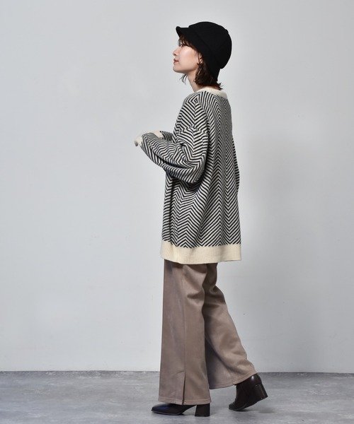 RETRO GIRL（レトロガール）の「柄アソートニット（ニット/セーター・レディース・オフホワイト/ホワイト系その他/ブルー系その他/オレンジ系その他・FREE）」の11枚目の写真