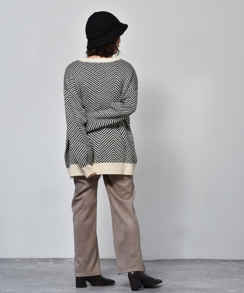 RETRO GIRL（レトロガール）の「柄アソートニット（ニット/セーター・レディース・オフホワイト/ホワイト系その他/ブルー系その他/オレンジ系その他・FREE）」の12枚目の写真