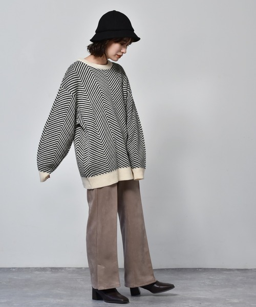 RETRO GIRL（レトロガール）の「柄アソートニット（ニット/セーター・レディース・オフホワイト/ホワイト系その他/ブルー系その他/オレンジ系その他・FREE）」の13枚目の写真