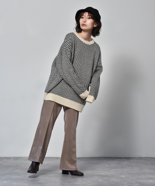 RETRO GIRL（レトロガール）の「柄アソートニット（ニット/セーター・レディース・オフホワイト/ホワイト系その他/ブルー系その他/オレンジ系その他・FREE）」の14枚目の写真