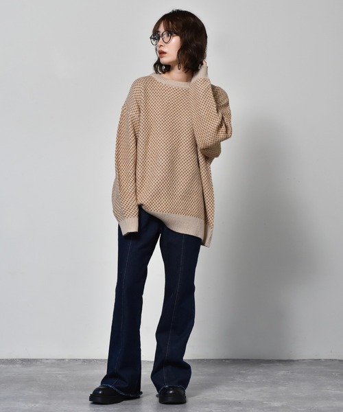 RETRO GIRL（レトロガール）の「柄アソートニット（ニット/セーター・レディース・オフホワイト/ホワイト系その他/ブルー系その他/オレンジ系その他・FREE）」の19枚目の写真