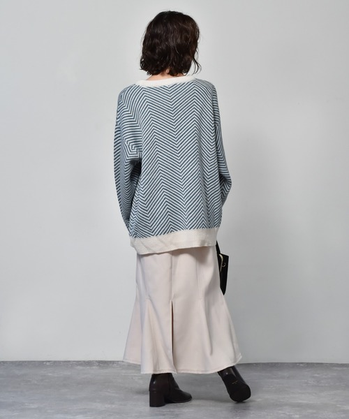 RETRO GIRL（レトロガール）の「柄アソートニット（ニット/セーター・レディース・オフホワイト/ホワイト系その他/ブルー系その他/オレンジ系その他・FREE）」の16枚目の写真