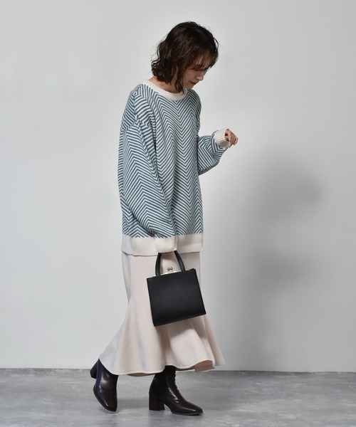 RETRO GIRL（レトロガール）の「柄アソートニット（ニット/セーター・レディース・オフホワイト/ホワイト系その他/ブルー系その他/オレンジ系その他・FREE）」の17枚目の写真