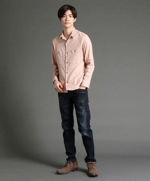 HIDEAWAYS NICOLE（ハイダウェイニコル）の「ムラプリントフェイクスウェードシャツ（シャツ/ブラウス・メンズ・ライトグレー/サックスブルー/ピンク系その他/オフホワイト/モカ・LARGE/X-LARGE/MEDIUM）」の17枚目の写真