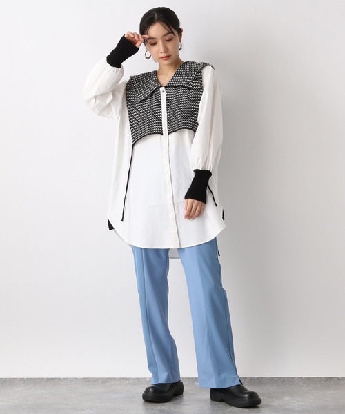 JEANASIS（ジーナシス）の「キリカエワイドストレートパンツ/262927（その他パンツ・レディース・ライトブルー/グレー・FREE）」の12枚目の写真