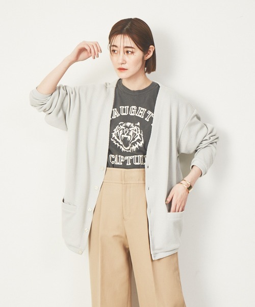 MYSELF ABAHOUSE(マイセルフアバハウス)の「ルーズシルエット ローゲージ 鹿の子 カーディガン(カーディガン/ボレロ・メンズ・アイボリー/サックスブルー/ピンクベージュ/グレイッシュブルー・46/48)」の6枚目の写真