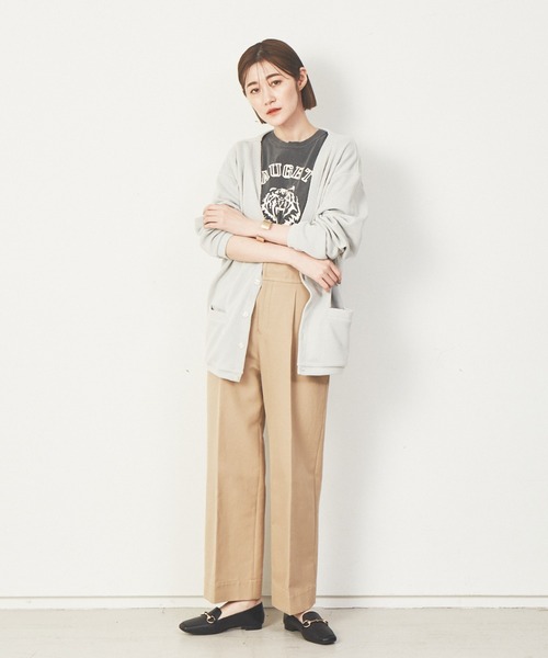 MYSELF ABAHOUSE(マイセルフアバハウス)の「ルーズシルエット ローゲージ 鹿の子 カーディガン(カーディガン/ボレロ・メンズ・アイボリー/サックスブルー/ピンクベージュ/グレイッシュブルー・46/48)」の8枚目の写真