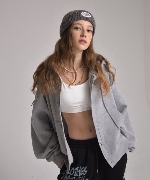 ALAND（エーランド）の「【UNSEX】Midnight Move／hood cardigan　2265847（パーカー・レディース・グレー/グリーン・FREE）」の3枚目の写真