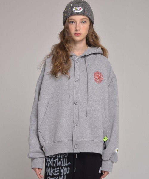 ALAND（エーランド）の「【UNSEX】Midnight Move／hood cardigan　2265847（パーカー・レディース・グレー/グリーン・FREE）」の5枚目の写真