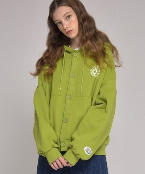 ALAND（エーランド）の「【UNSEX】Midnight Move／hood cardigan　2265847（パーカー・レディース・グレー/グリーン・FREE）」の8枚目の写真