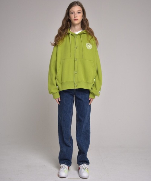 ALAND（エーランド）の「【UNSEX】Midnight Move／hood cardigan　2265847（パーカー・レディース・グレー/グリーン・FREE）」の12枚目の写真