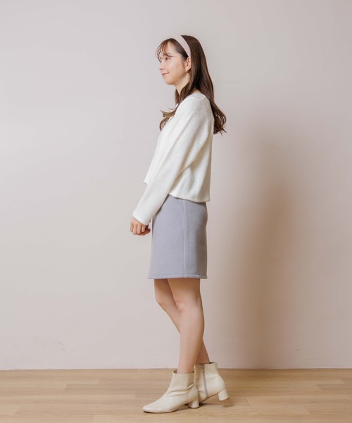 flower（フラワー）の「プチフラッフスカート（スカート・レディース・グレー/アイボリー・FREE）」の21枚目の写真