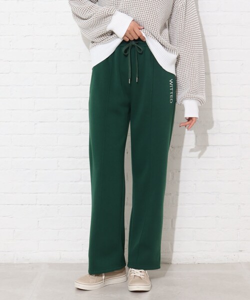 Cutie Blonde（キューティーブロンド）の「◆【S-L】ストレートスウェットパンツ（その他パンツ・レディース・ブラック/ダークグリーン/ボルドー・01/02/03）」の4枚目の写真