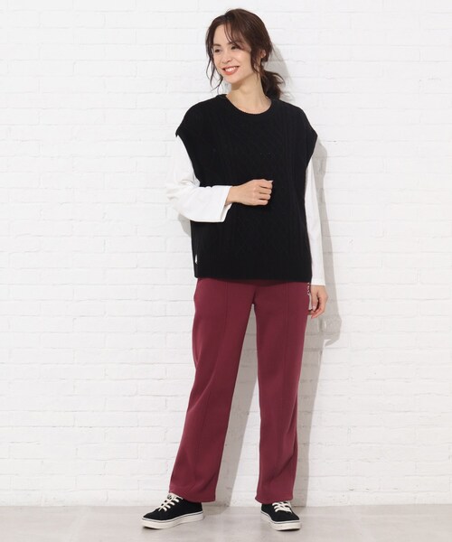 Cutie Blonde（キューティーブロンド）の「◆【S-L】ストレートスウェットパンツ（その他パンツ・レディース・ブラック/ダークグリーン/ボルドー・01/02/03）」の8枚目の写真