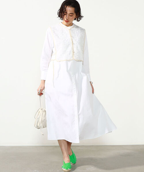 NOLLEY’S(ノーリーズ)の「◇【WEB限定】レースジレ付きシャツワンピース(シャツワンピース・レディース・ホワイト/チャコールグレー/ライトブルー・FREE)」の19枚目の写真