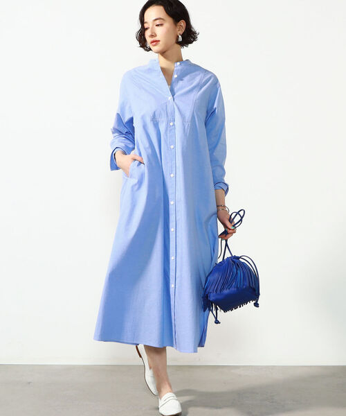 NOLLEY’S(ノーリーズ)の「◇【WEB限定】レースジレ付きシャツワンピース(シャツワンピース・レディース・ホワイト/チャコールグレー/ライトブルー・FREE)」の12枚目の写真