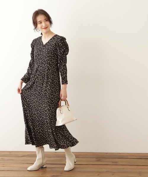 N.（N. Natural Beauty Basic）（エヌエヌナチュラルビューティーベーシック）の「【S Size Line】◆ギャザースリーブマーメイドワンピース（ワンピース・レディース・ホワイト系その他/ブラック系その他/ブルー系その他・SMALL/MEDIUM）」の13枚目の写真