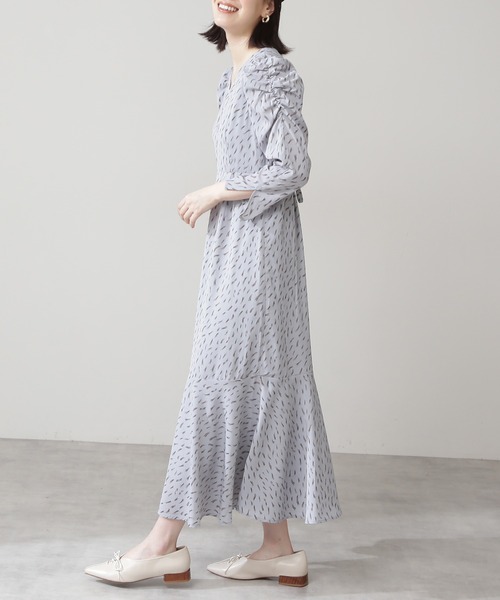 N.（N. Natural Beauty Basic）（エヌエヌナチュラルビューティーベーシック）の「【S Size Line】◆ギャザースリーブマーメイドワンピース（ワンピース・レディース・ホワイト系その他/ブラック系その他/ブルー系その他・SMALL/MEDIUM）」の7枚目の写真