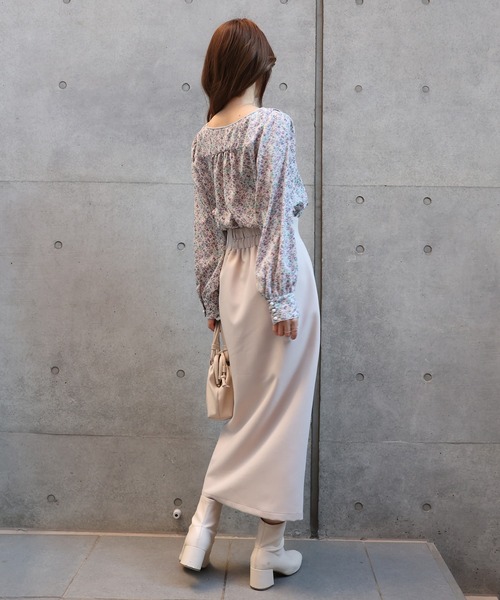 one after another NICE CLAUP(ワンアフターアナザーナイスクラップ)の「ZOZO限定 パールボタンパイピングブラウス(シャツ/ブラウス・レディース・アイボリー/ブラック/パープル系その他/ピンクベージュ/ドット・FREE)」の8枚目の写真