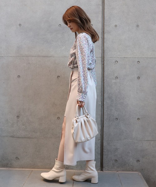 one after another NICE CLAUP(ワンアフターアナザーナイスクラップ)の「ZOZO限定 パールボタンパイピングブラウス(シャツ/ブラウス・レディース・アイボリー/ブラック/パープル系その他/ピンクベージュ/ドット・FREE)」の17枚目の写真