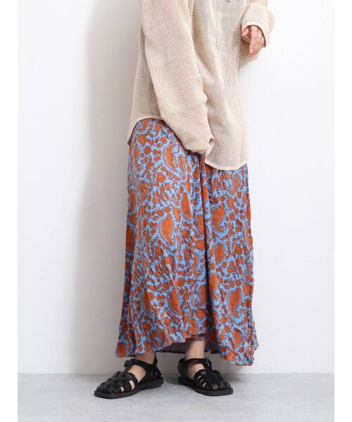 Ungrid（アングリッド）の「ペイズリーフィットフレアスカート（スカート・レディース・イエロー/ブルー・FREE）」の9枚目の写真