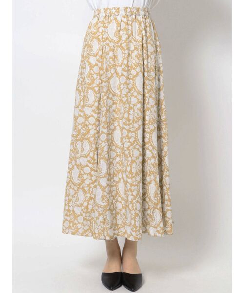 Ungrid（アングリッド）の「ペイズリーフィットフレアスカート（スカート・レディース・イエロー/ブルー・FREE）」の12枚目の写真