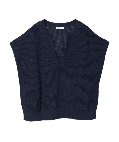 CRAFT STANDARD BOUTIQUE(クラフトスタンダードブティック)の「【ウォッシャブル】キーネックニットプルオーバー *(ベスト・レディース・チャコールグレー/ネイビー/ライトベージュ・FREE)」の19枚目の写真
